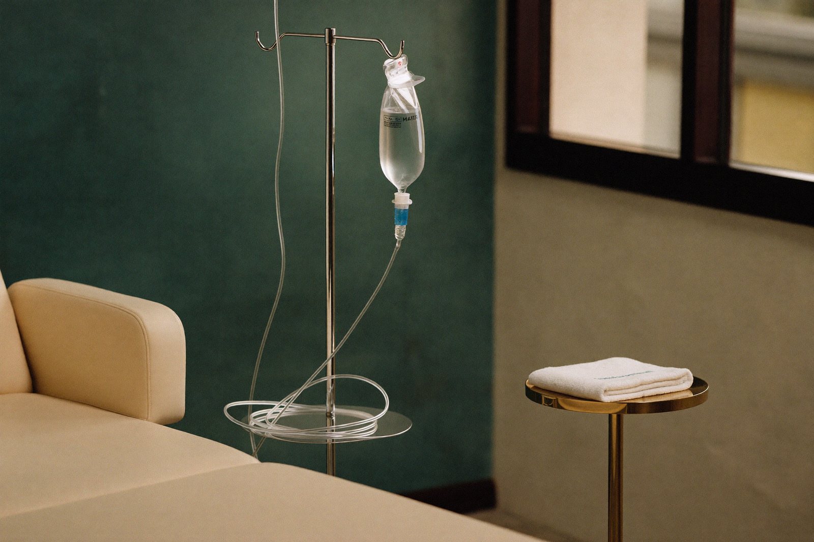 Private IV wellness suite at Aventurine Aesthetics, Bangalore